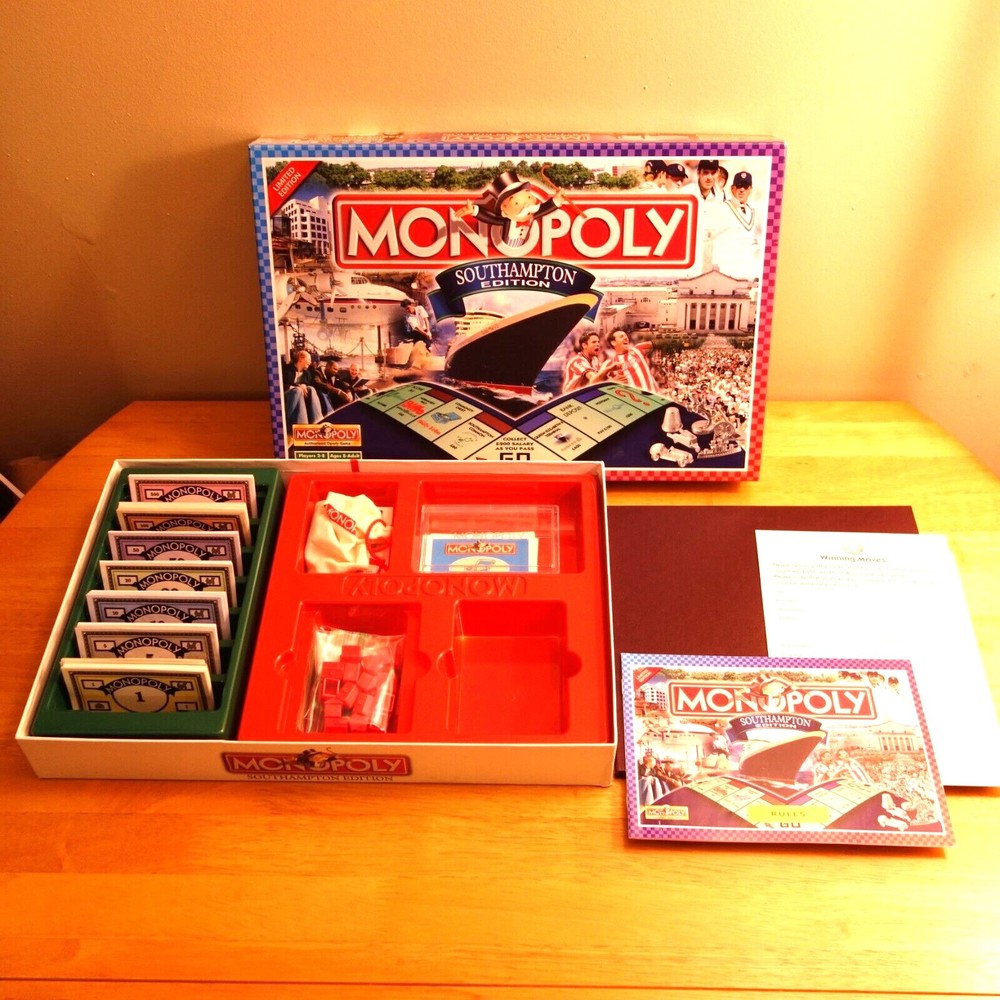Monopoly Southampton Edition Board Game 2004 Rare Edition COMPLETE